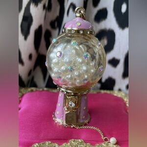 BETSEY JOHNSON -  Vintage Candyland Rhinestone Pearl Gumball Machine Necklace 🍭